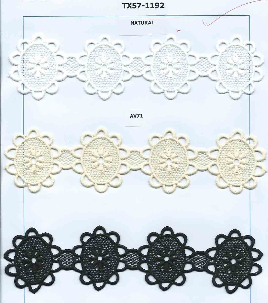 CH.CUT-LACE W/TEX :15Y:5 CH.CUT-LACE W/TEX :15Y:5.63CM (TX57-1192)