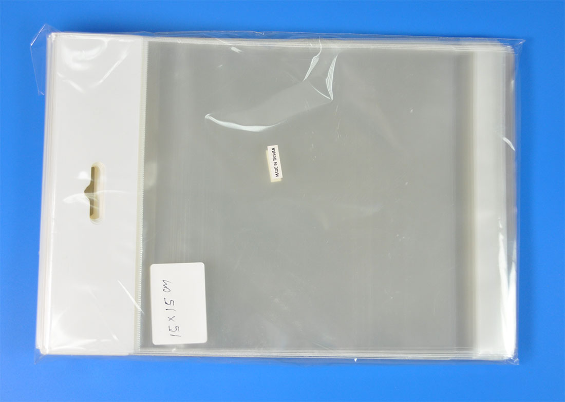 OPP BAG W/TOP:15*15CM;100PC (OPP/TOP-15CM) 1 OPP BAG W/TOP:15*15CM;100PC (OPP/TOP-15CM)