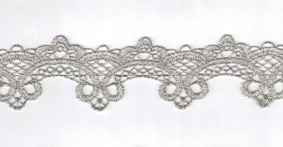 MET.CUTTING LACE:1-7/8″:15YD (MT51-1119J) - WHITE/SILVER