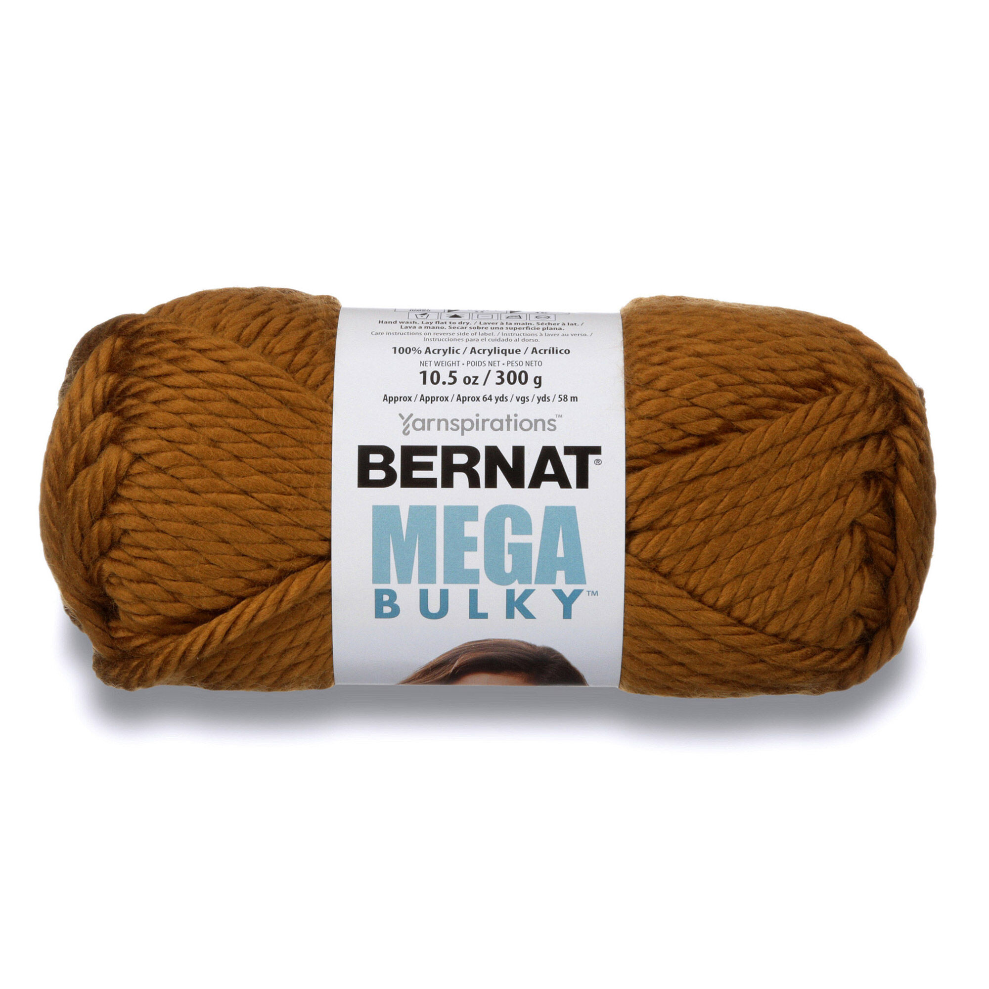 ACR.WOOL YARN:300GRx2P (600GRM) (BERNAT/MEGA BULKY) - Gold