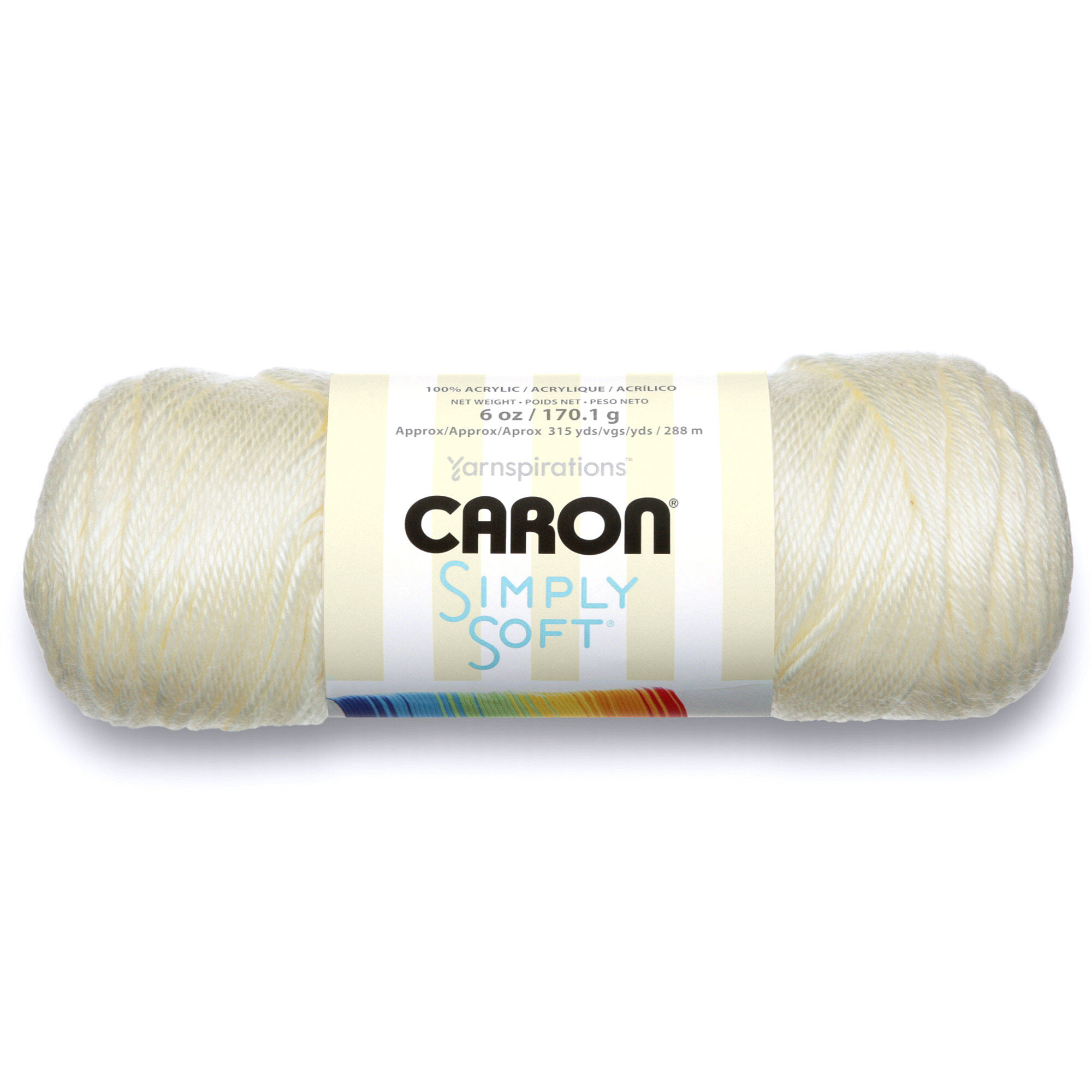 ACR. YARN:170GRx3BL (510GRM) (CARON/SIMPLY SOFT) - Off White