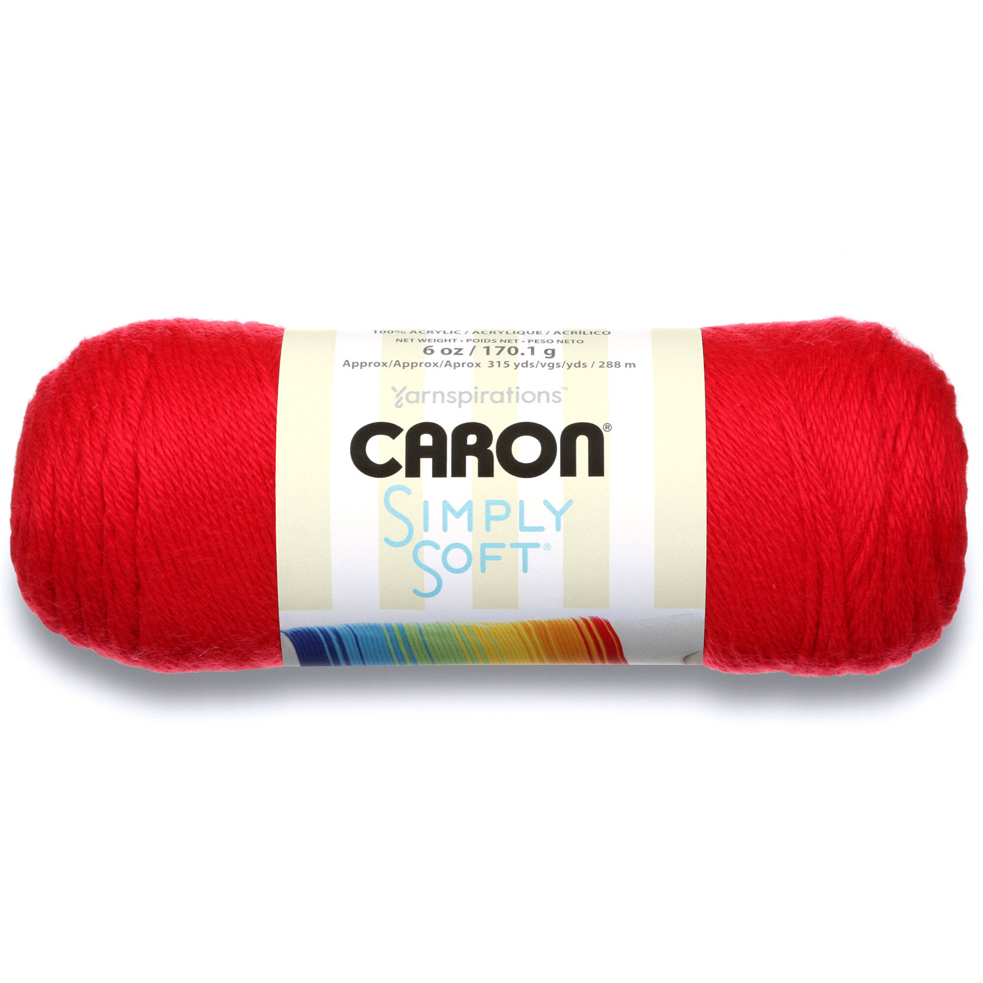 ACR. YARN:170GRx3BL (510GRM) (CARON/SIMPLY SOFT) - Red