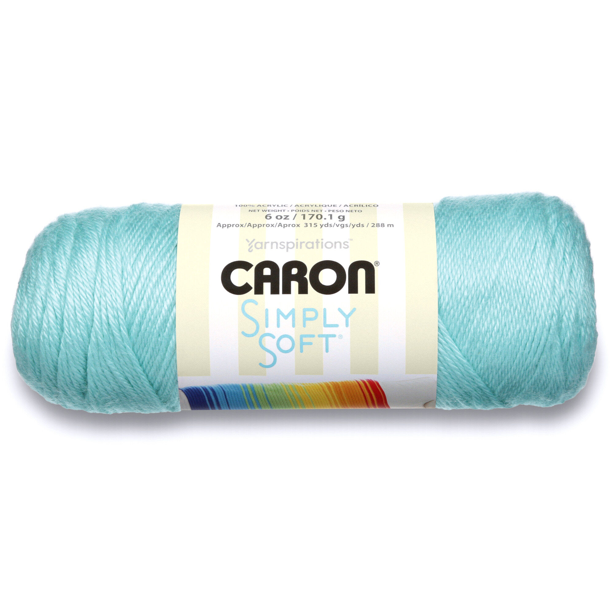 ACR. YARN:170GRx3BL (510GRM) (CARON/SIMPLY SOFT) - ROBINS EGG