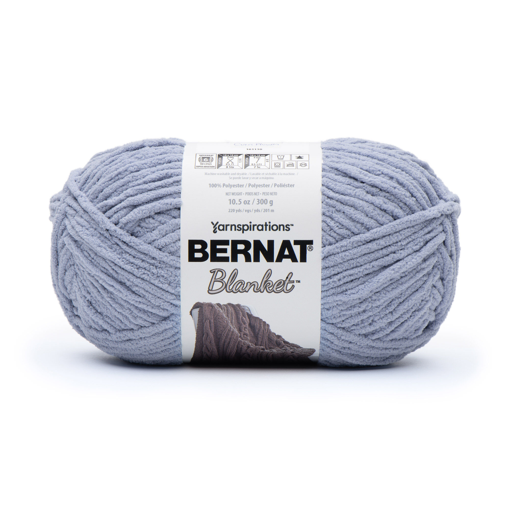 POL YARN:300GRx2PC (600GRM) (BERNAT/BLANKET) - CORNFLOWER