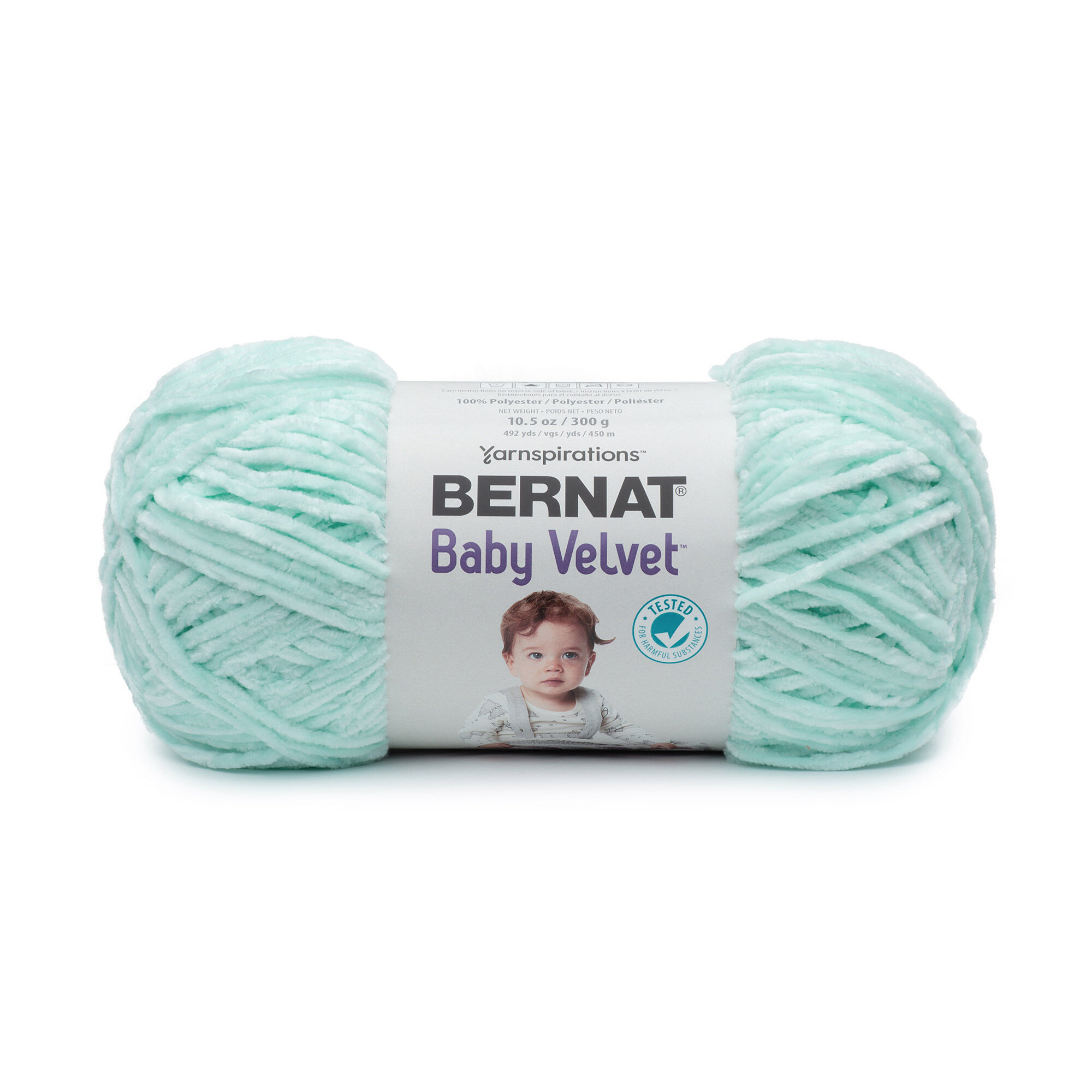 POL.YARN:300GRx2 (600GRM) (BER/BABY VELVET) - BLEACHED AQUA