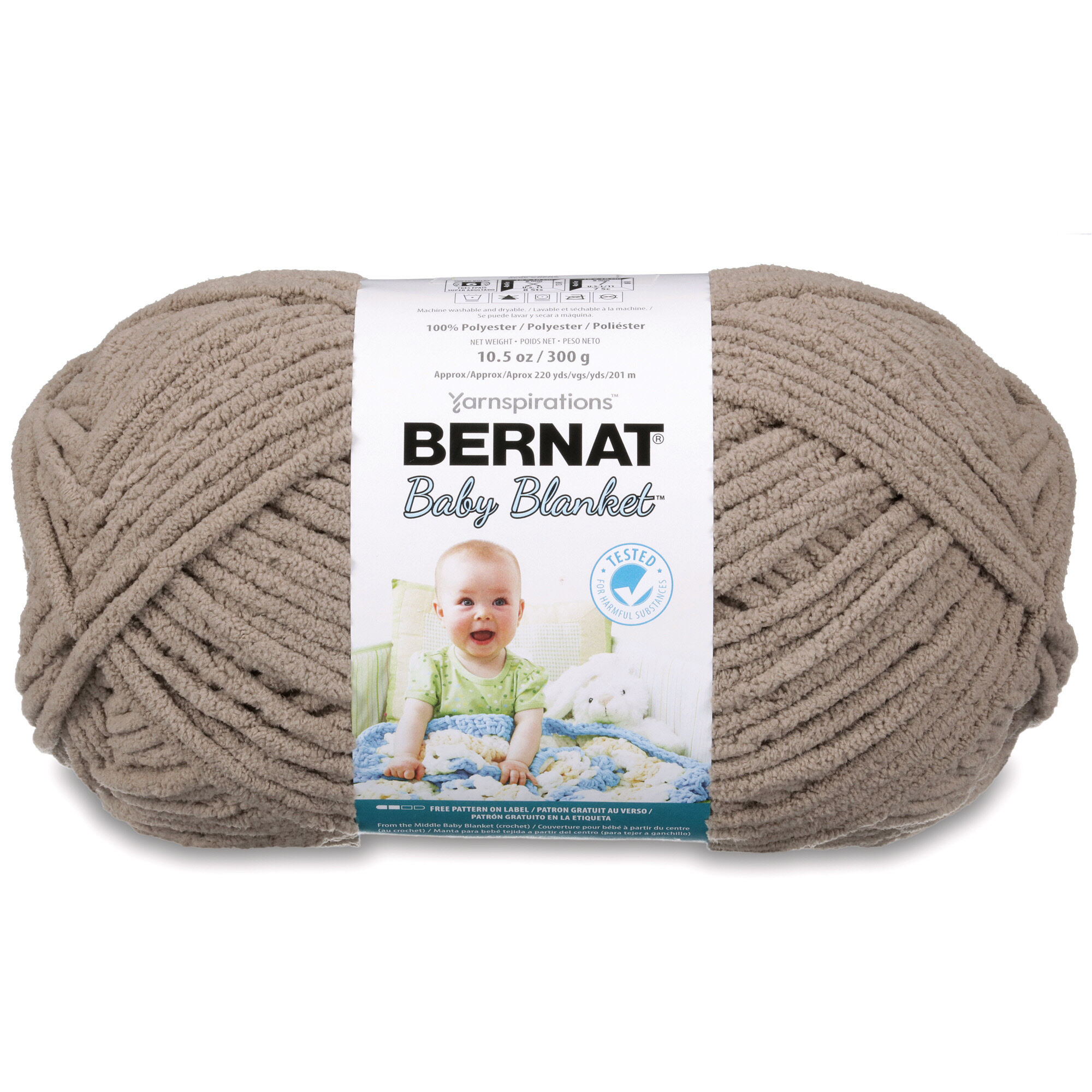 POL.WOOL YARN:100GRx3 (300GRM) (BERNAT/BABY BLANKET) - BABY SAND