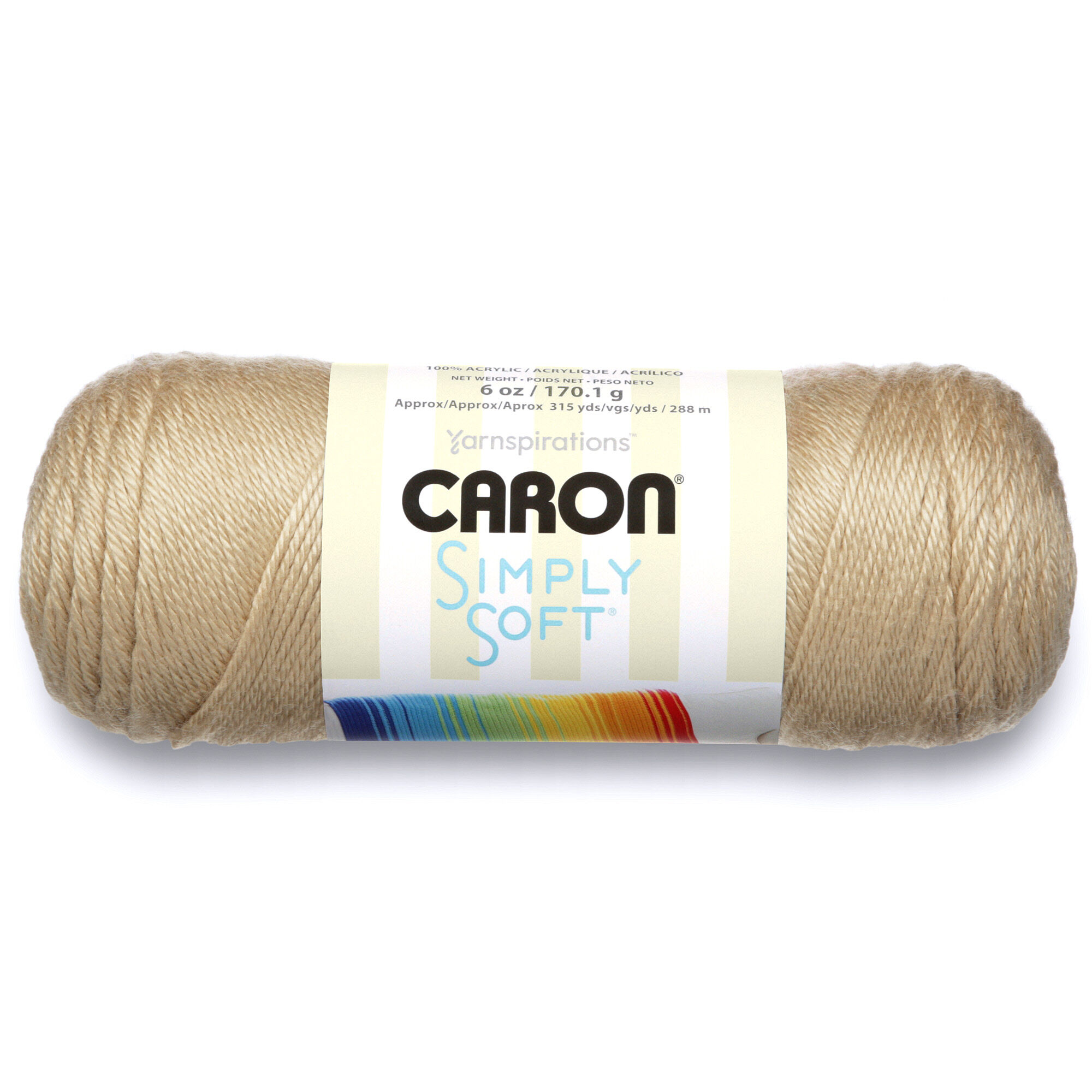 ACR. YARN:170GRx3BL (510GRM) (CARON/SIMPLY SOFT) - Bone