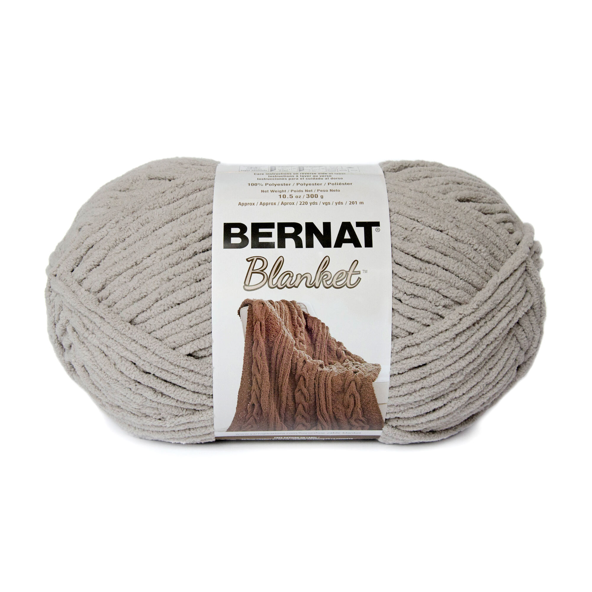 POL YARN:300GRx2PC (600GRM) (BERNAT/BLANKET) - PALE GREY