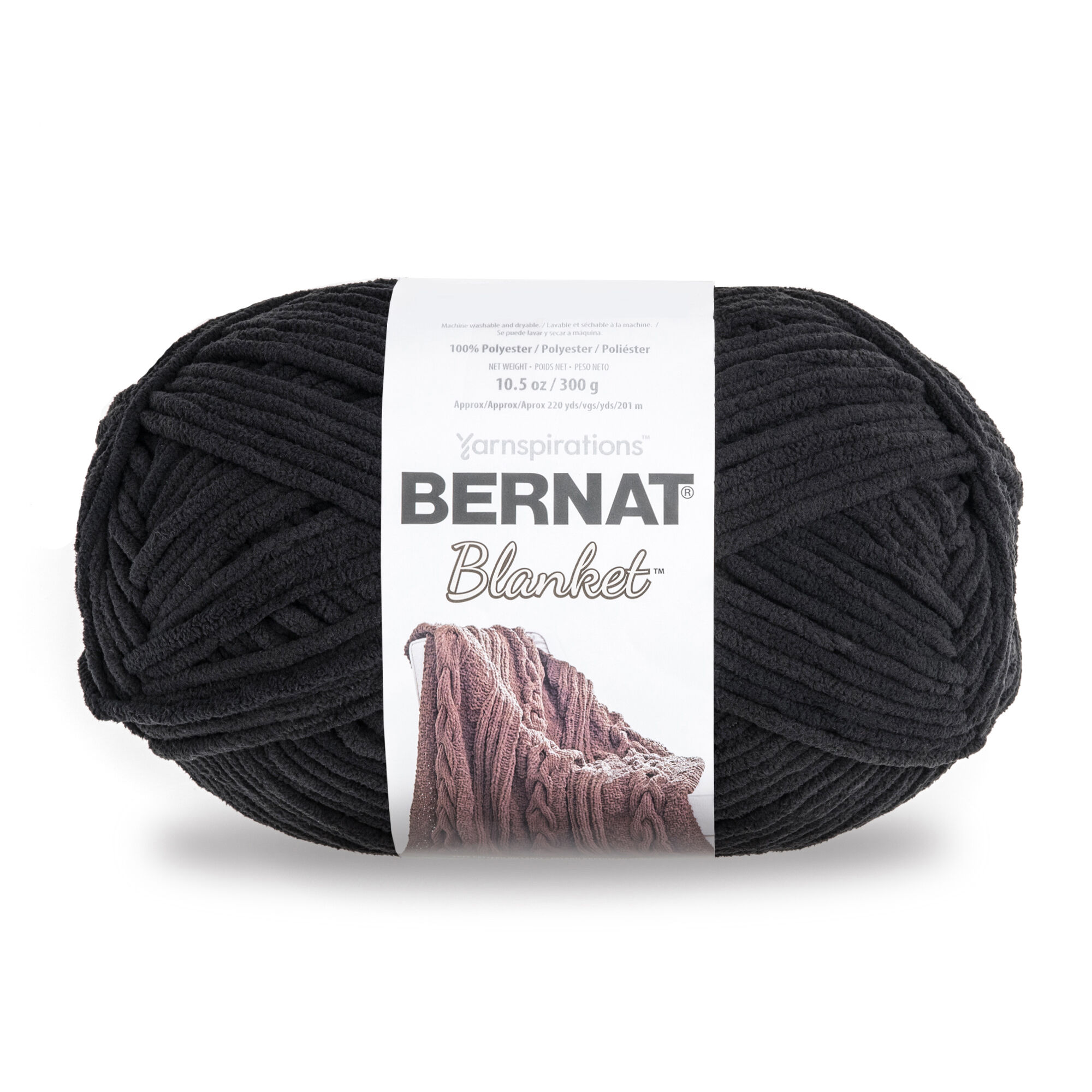 POL YARN:300GRx2PC (600GRM) (BERNAT/BLANKET) - COAL