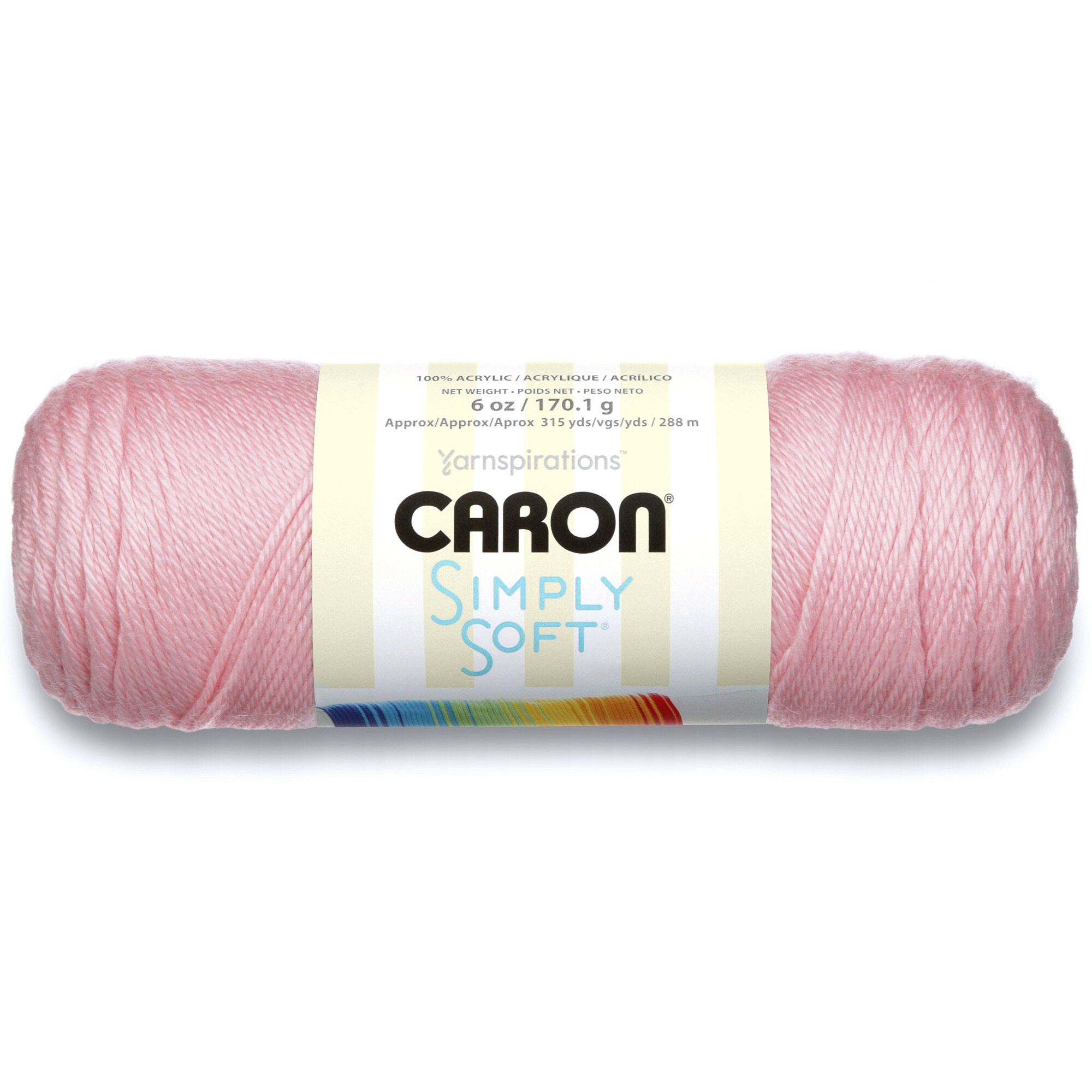 ACR. YARN:170GRx3BL (510GRM) (CARON/SIMPLY SOFT) - Soft Pink