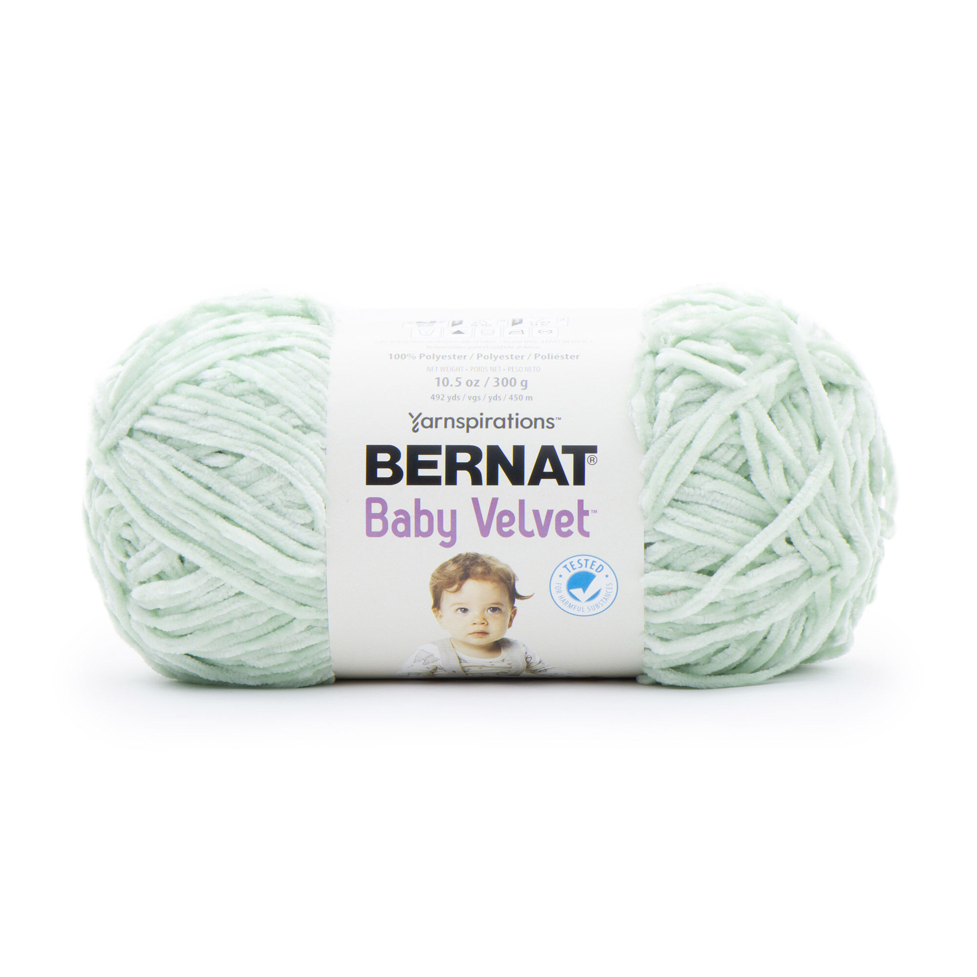 POL.YARN:300GRx2 (600GRM) (BER/BABY VELVET) - GREEN IVY