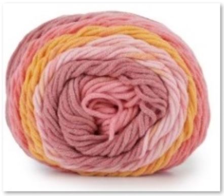 COT/ACR.YARN:100GRx3BL (300GRM) (CARON/COTTON CAKE) - BLUSHING MELON