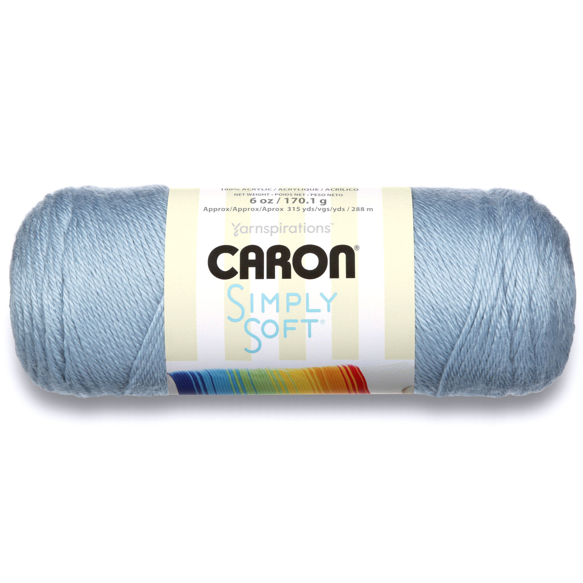 ACR. YARN:170GRx3BL (510GRM) (CARON/SIMPLY SOFT) - LT.COUNTRY BLUE