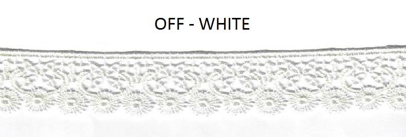 CHEM.LACE:15Y (13.7MTR):2.83CM) (MA48-1113) - Off White