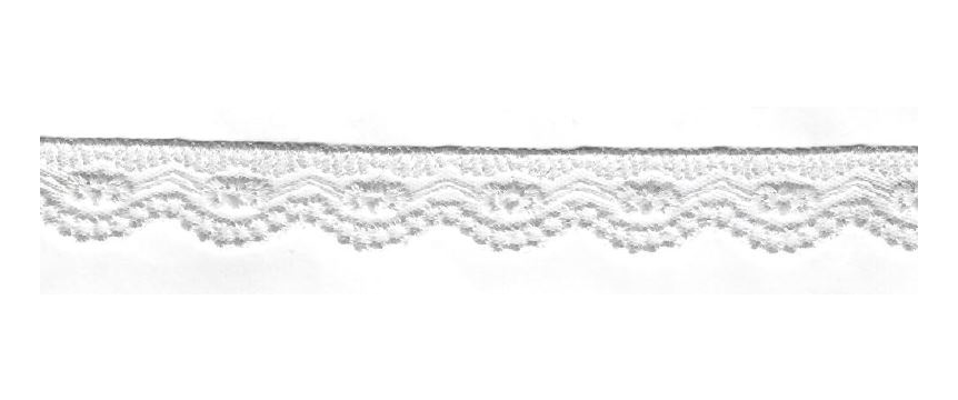 NET CUT LACE:15Y (13.7MT):2.2CM) (D-53-4272) - White