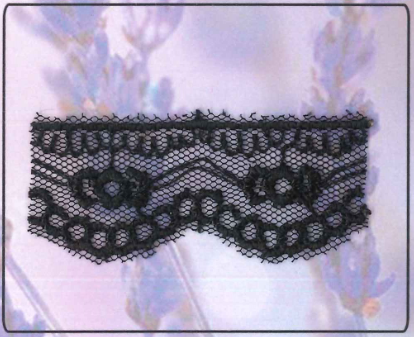 NET CUT LACE:15Y (13.7MT):2.2CM) (D-53-4272) - Black