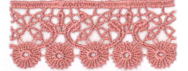 CHEM.LACE:15Y (13.7MTR):2.83CM) (MA48-1113) - F4 OLD ROSE