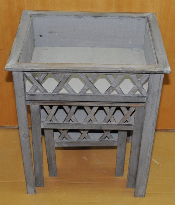 WOODEN TABLE STORAGE:S/3 (A18054)