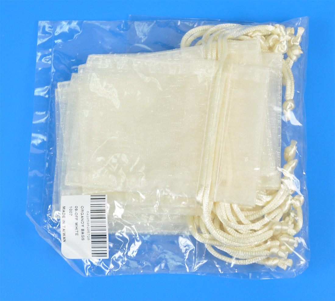 ORGANDY BAGS; 1DOZ/POLY BAG (1007) 1 ORGANDY BAGS; 1DOZ/POLY BAG (1007)