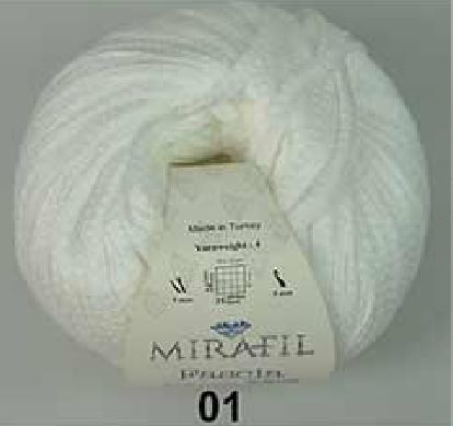 LYOCELL YARN:100Gx5BL (MIRAFIL/FASCIA) - 01-GLACIER WHITE