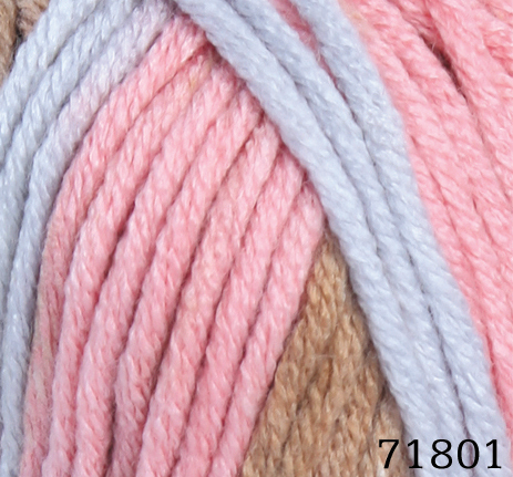 ACR.WOOL YARN:100GRx5BL (500GR) (HIM/E.DAY BIG COLORS) - 71801