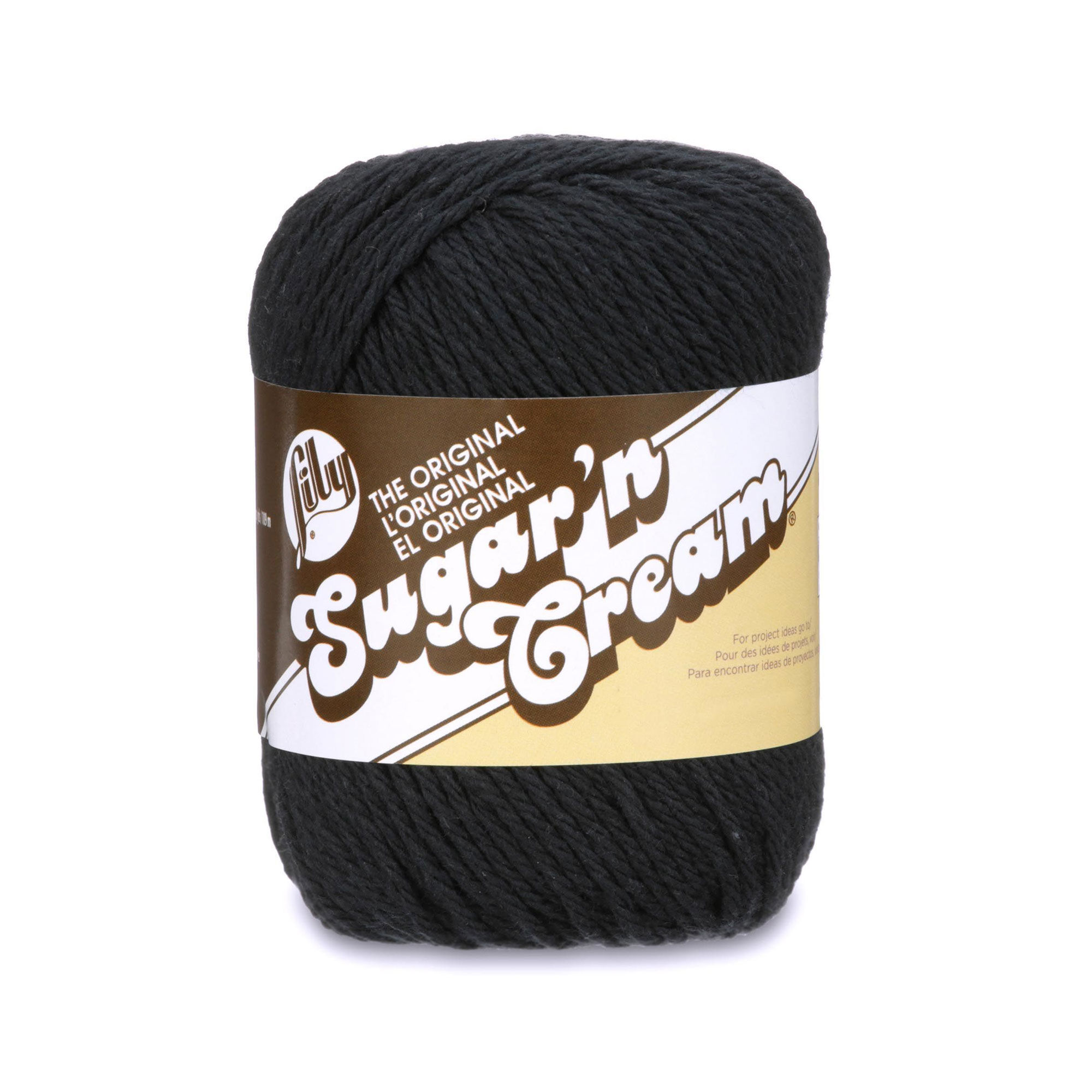 LILLY YARN:70.9GRx6PC (425.4GRM) (FILY/SUGAR-PLAIN) - Black