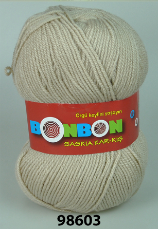 AKRY.WOOL YARN:100Gx5BL (500GM) (BONBON/SASKIA KAR-KI) - 98603