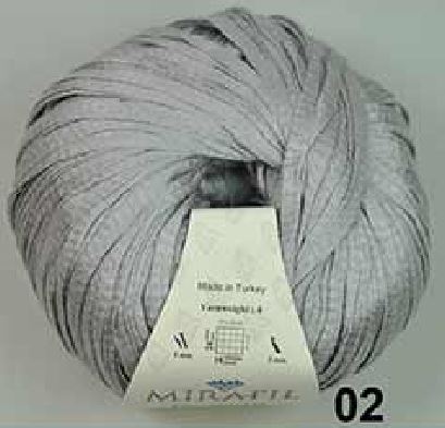 LYOCELL YARN:100Gx5BL (MIRAFIL/FASCIA) - 02-EVEREST GREY