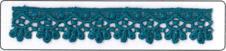 CHEM-CUT LACE:15Y (13.7M)1.88CM) (MA976) - D6 MISTY BLUE