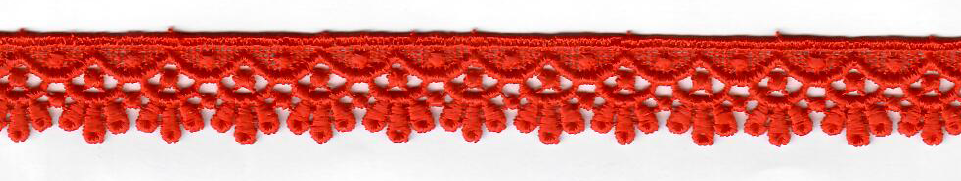 CHEM-CUT LACE:15Y (13.7M)1.88CM) (MA976) - B1 TOMATO