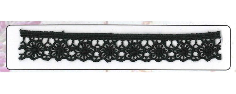 CHEM-LACE;15Y (13.7MTR):1.58CM) (MA1076) - Black