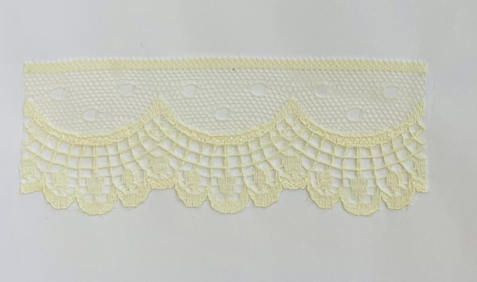 NYL.RASCHEL LACE:144YD:1.5″ (MWT027) - Beige