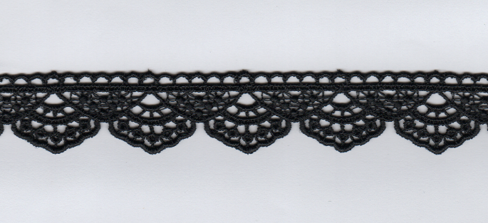 CH.CUT-LACE:13.7M:2.5CM (MA60-1051) - Black