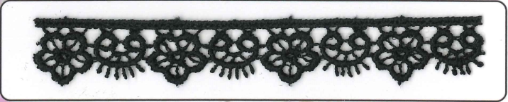 CH.CUT LACE P.YARN:15Y:1.50CM (MA61-1062) - Black