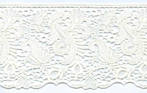 CHEM-CUT LACE W/TEXT.YARN:15Y (TX57-1091) - Off White