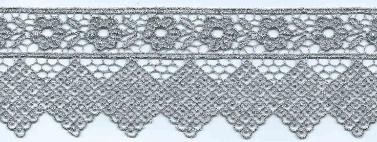 JAPAN MET CUT-LACE:6.25CM (15Y) (MT57-1180J) - SILVER