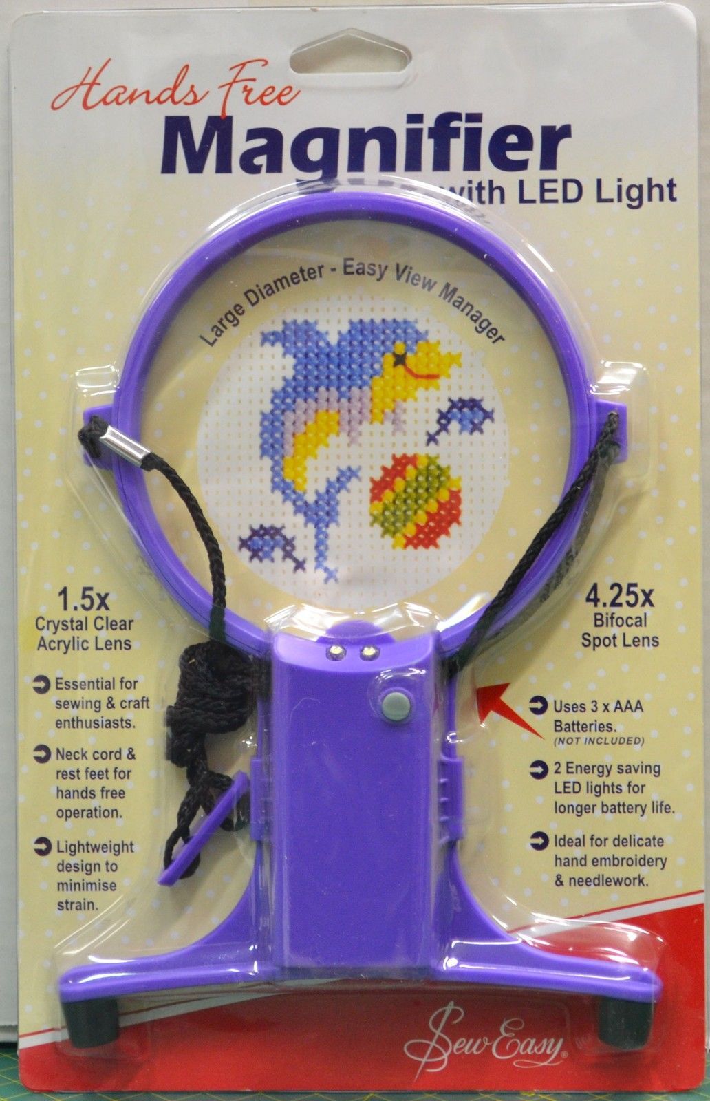 MAGNIFIER GLASS W/LED (ER989) - Purple