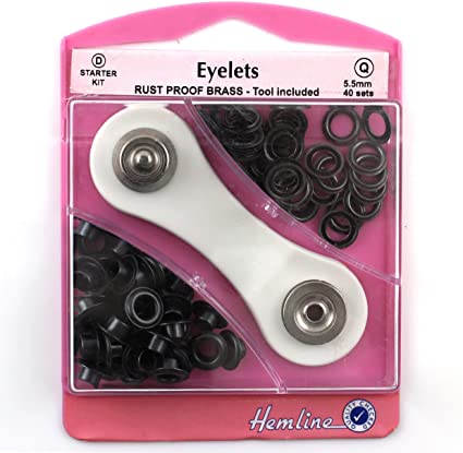 EYELET:5SET/PKT (438P.5) - Black