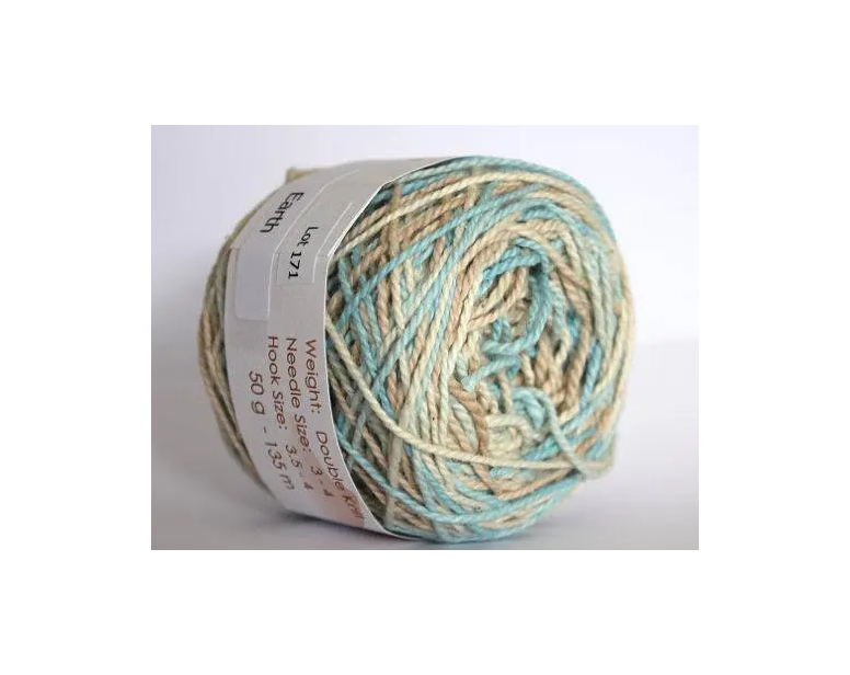 100% COT YARN:50GRx3BL (150G) (MOYA/VARIEGATE) - EARTH