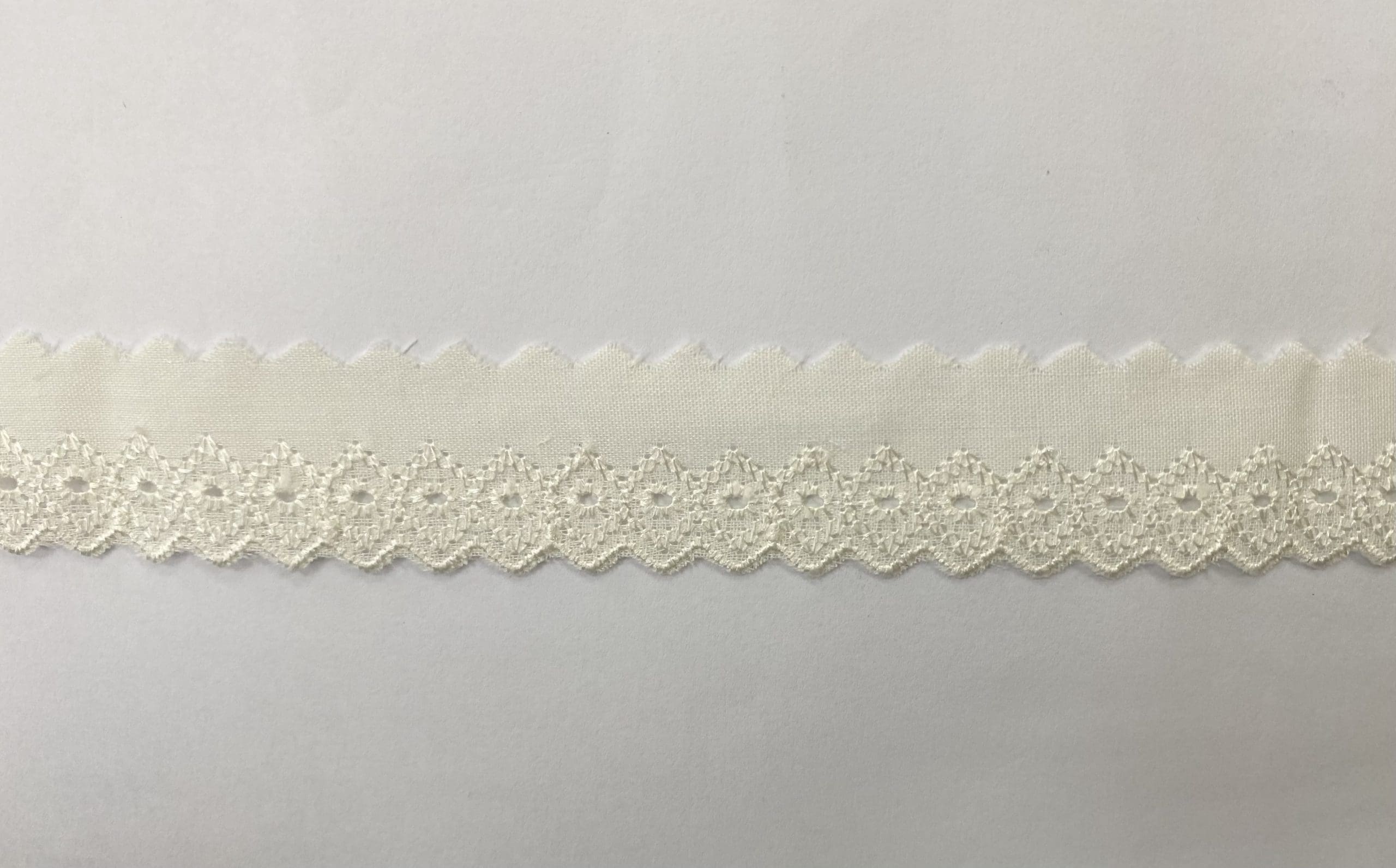 T/C CUTTING LACE:10PC:1″ (D-51-4036/15) - Off White