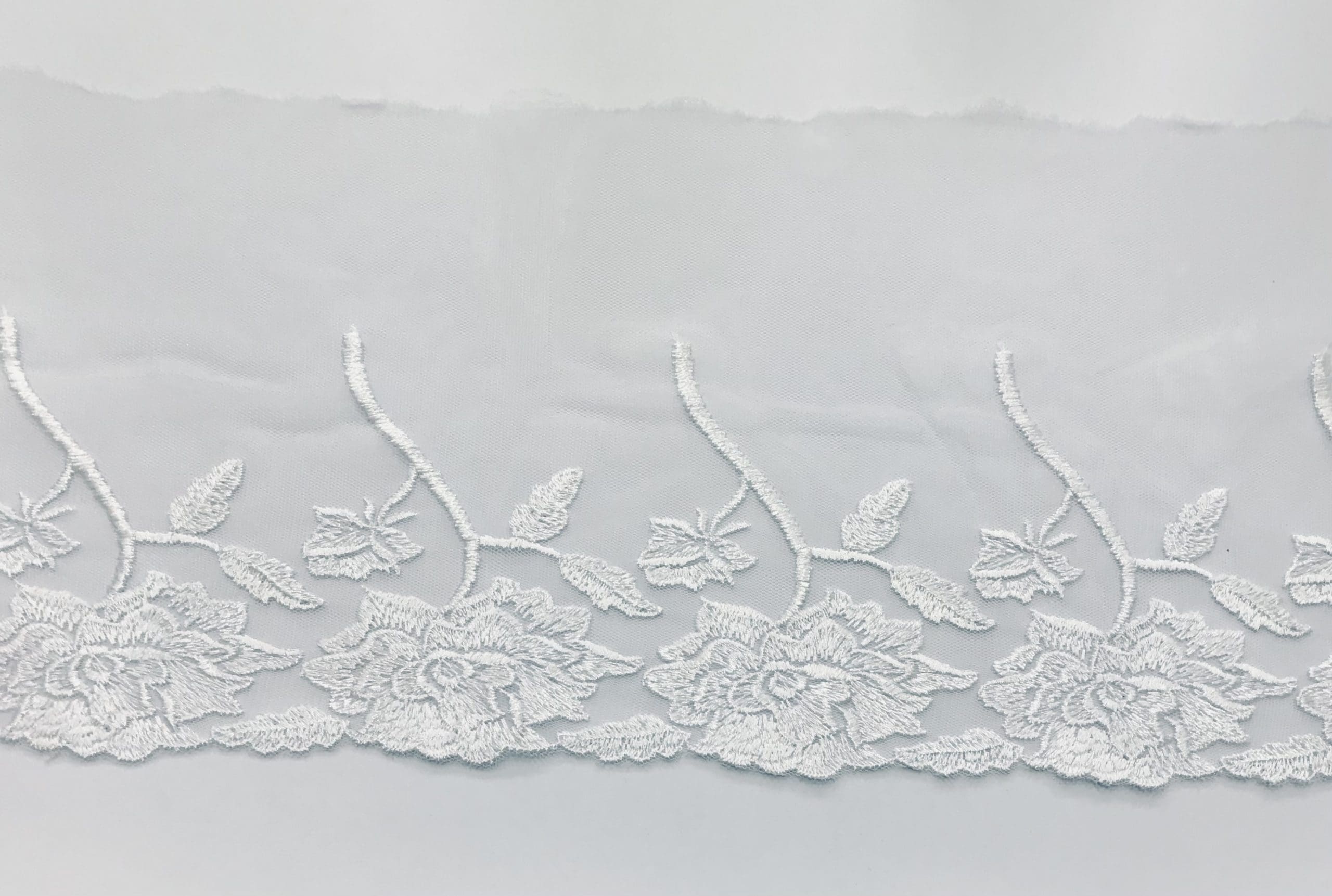 NET-CUT LACE:15Y (13.7M)18.75CM) (D-47-4023) - White