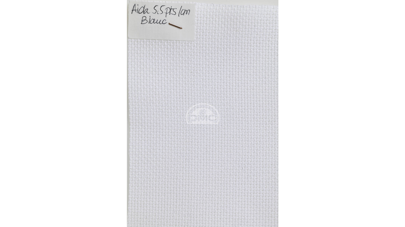 PREMIUM AIDA FABRIC:5MTR/ROL (DM322) - BLANC