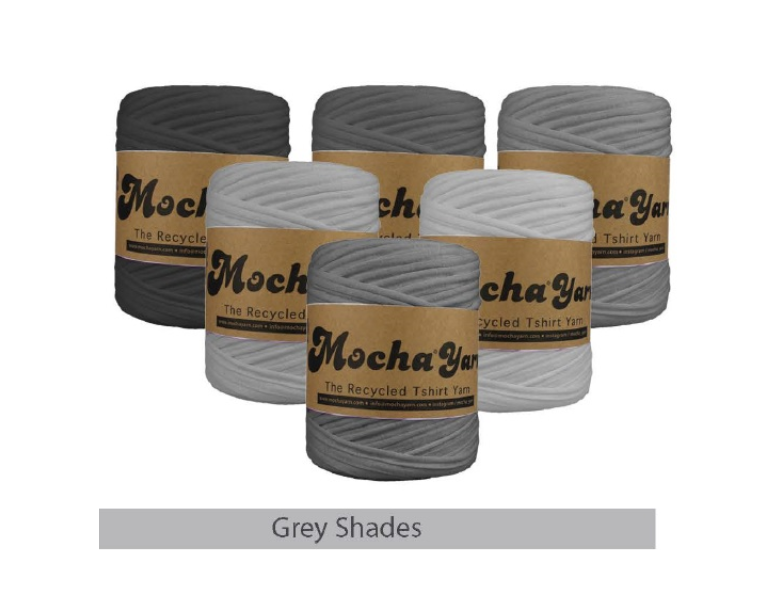 T-SHIRT YARN~120MTR (~700GRM) (MOCHA/T-SHIRT) - GREY/MIX