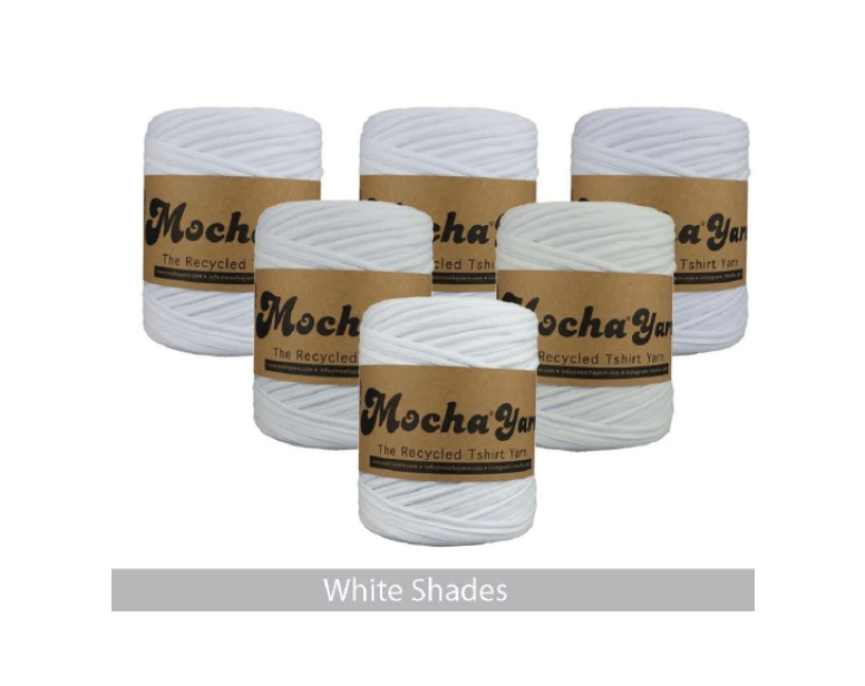 T-SHIRT YARN~120MTR (~700GRM) (MOCHA/T-SHIRT) - White