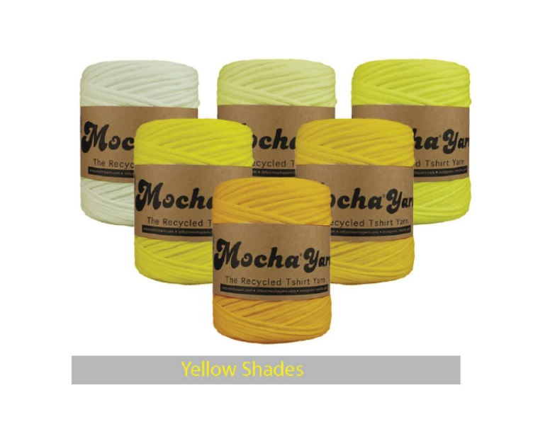 T-SHIRT YARN~120MTR (~700GRM) (MOCHA/T-SHIRT) - YELLOW/MIX