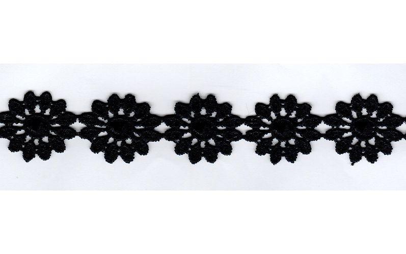 CHEM-CUT-LACE:15Y:2.5CM (MA60-1053) - Black