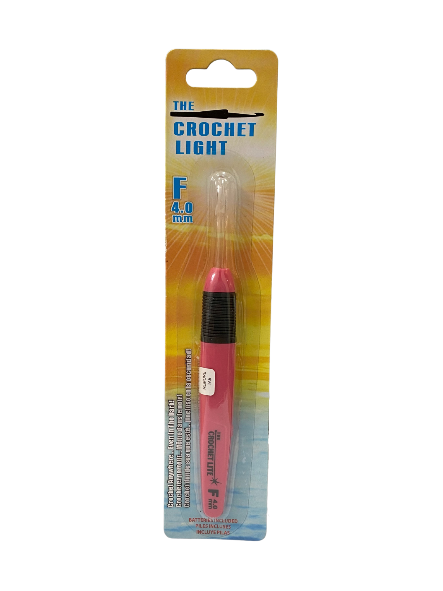 CROCHET HOOK W/LIGHT:3PC/PKT (LIGHT CROCHET) - 4 MM