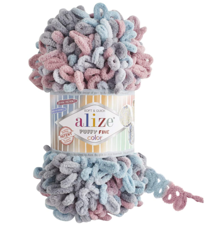 MICRO PL.YARN:5BLx100GR (500GM) (ALIZE/PUFFY FINE-C) - 6041