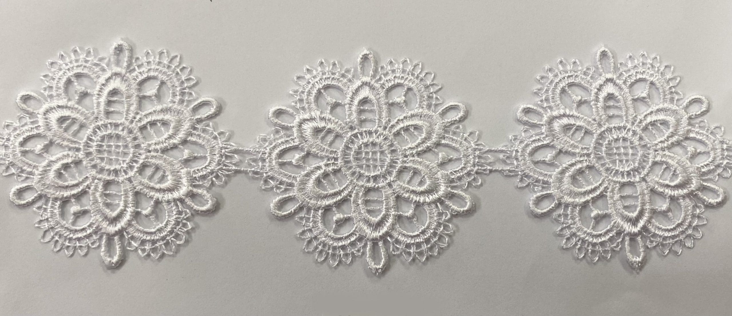 CH-CUT LACE W/POL:13.7MTx5CM (MA63-1101) - 5CM/WHITE