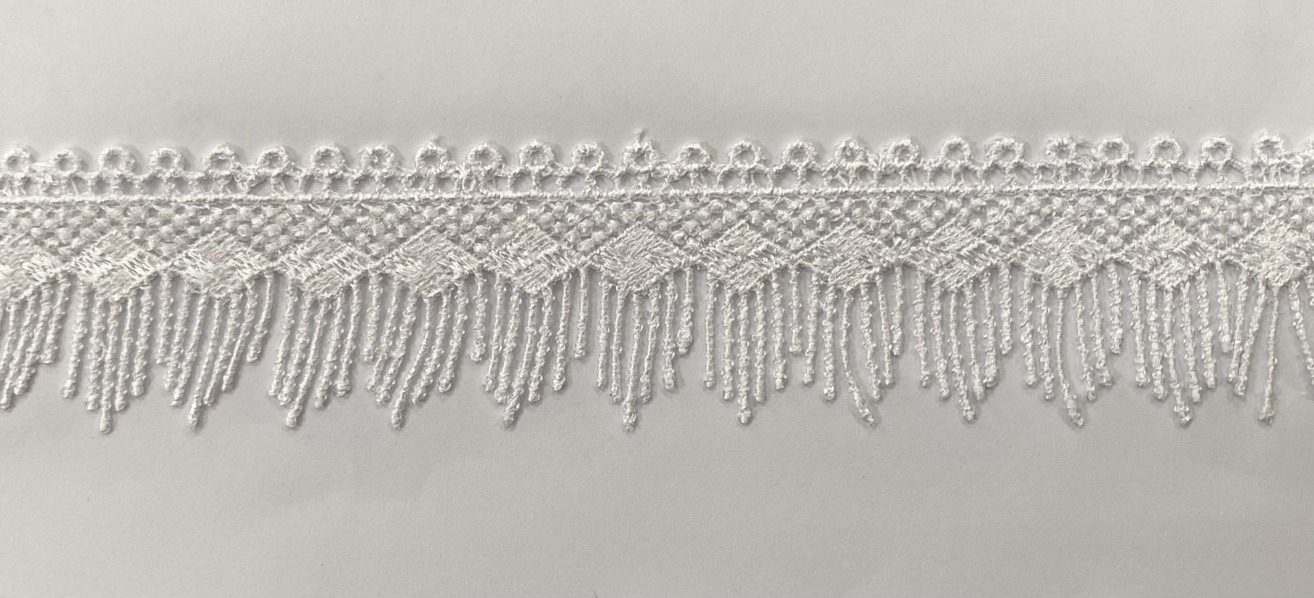 CH-CUT LACE W/POL:13.7MTx4CM (MA63-1076) - 4CM/WHITE